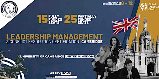 Leadership Management and Conflict Resolution Certification Cambridge 2024 primary image