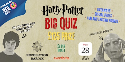 Imagem principal do evento Big Harry Potter Quiz @ Revolution MK
