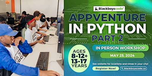 Black Boys Code Vancouver - AppVenture in Python Part 2 primary image