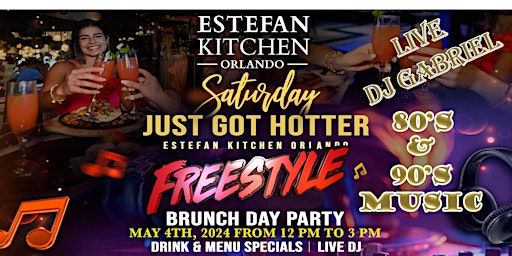Imagem principal do evento Estefan Kitchen Orlando Freestyle Brunch Day Party