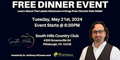 Learn Drug-Free Chronic Pain Relief Advances | FREE Pittsburgh Dinner Event