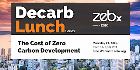 Decarb Lunch: The Cost of Zero Carbon Development