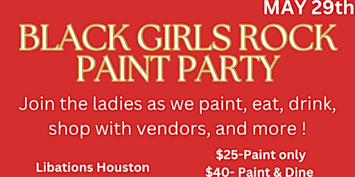 Image principale de Black Girls Rock Paint and Dine Party