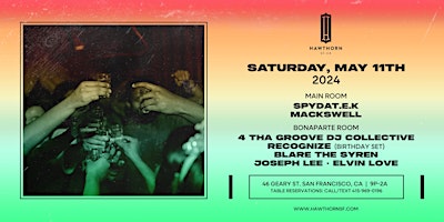 Imagen principal de SpydaT.E.K, Mackswell + 4 Tha Groove DJ Collective