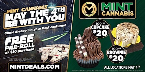 Imagem principal do evento "May the 4th Be With You" - An Intergalactic Celebration at Mint Cannabis