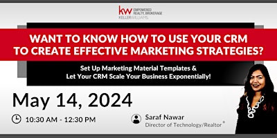 Imagem principal do evento Want To Know How to Use Your CRM to Create Effective Marketing Strategies?