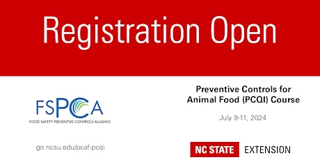 NC State Preventive Controls for Animal Food Course
