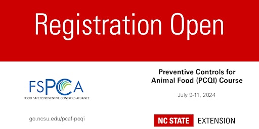 NC State Preventive Controls for Animal Food Course primary image