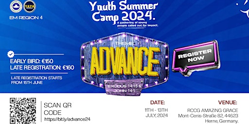 Primaire afbeelding van Youth Summer Camp 2024 - RCCG  YAYA , EM Region 4