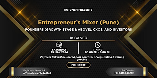 Primaire afbeelding van Entrepreneur's Mixer (Pune)