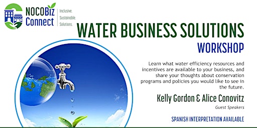 Immagine principale di Water Business Solutions Workshop/ Taller de Soluciones del Agua (Negocios) 