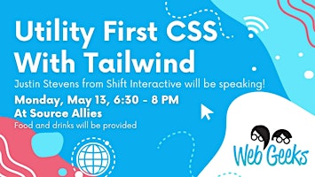 Imagem principal do evento Utility First CSS With Tailwind