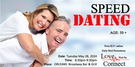 Primaire afbeelding van Speed Dating in ORLEANS OTTAWA   | AGE 50+ | Host By Love Connect