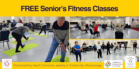 FREE Seniors Fitness Classes in Cooksville, Mississauga