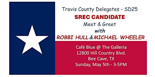 Hauptbild für Travis County, SD25 Delegates - Get to Know Robbi and Michael