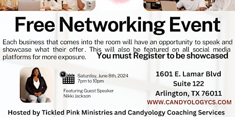 Free Networking Event W/ Special Guest Nikki Jackson