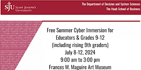 Free Summer Cyber Immersion Camp for Educators and Students