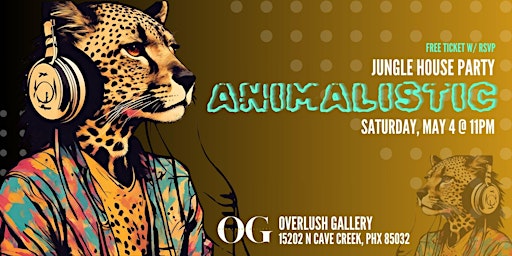 Imagem principal do evento Overlush Gallery's Jungle House Music Party...ANIMALISTIC