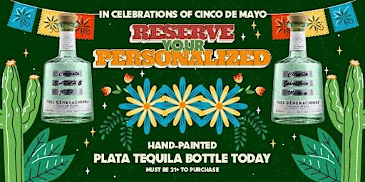 Imagem principal de Personalized Tequila Bottle in celebration of Cinco de Mayo