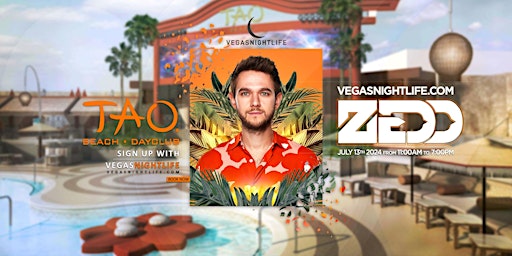 Image principale de Zedd | Vegas Pool Party Saturday | TAO Beach