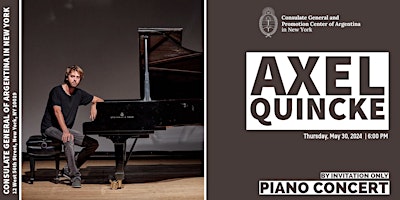 Imagem principal de AXEL QUINCKE in Piano Concert