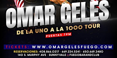 Image principale de Este Domingo Omar Geles en Concierto • Una noche de Vallenato  @ Club Fuego