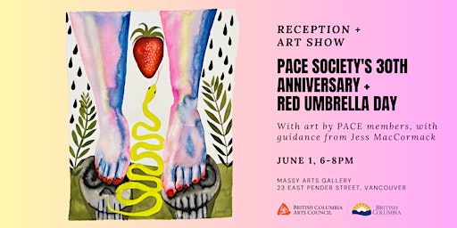 Immagine principale di Reception + Art Show / PACE Society 30th Anniversary + Red Umbrella Day 