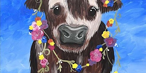Immagine principale di A Festive Friendly Cow - Paint and Sip by Classpop!™ 