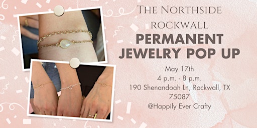 Imagem principal do evento Permanent Jewelry Pop + Design your own Jewelry Charm Bar