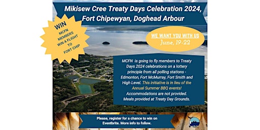 Enter to win a free flight to Fort Chipewyan for Treaty Days 2024! primary image