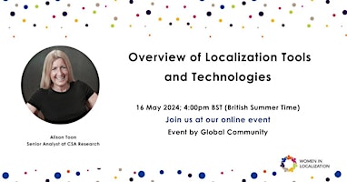 Imagem principal do evento WLGC: Overview of Localization Tools and Technologies