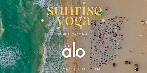 Imagem principal do evento Sunrise Beach Yoga + Club Alo 5/31/24