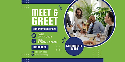 Imagem principal do evento Meet & Greet with CAN Behavioral Health