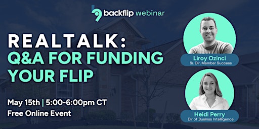 Imagen principal de RealTalk: Live Q&A for Funding Your Flip