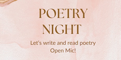 Poetry night - Writing and Open Mic