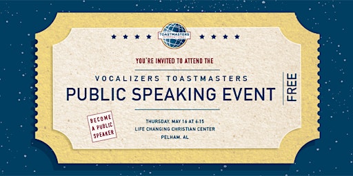 Vocalizers Toastmasters Public Speaking Event primary image