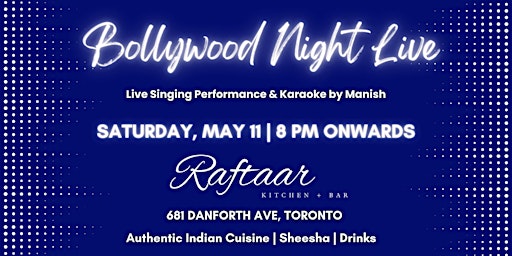 Hauptbild für Bollywood Night Live | Live Performance by Manish | Bollywood Party Night