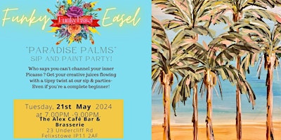 The Funky Easel Sip & Paint Party: Paradise Palms primary image