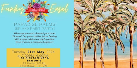 The Funky Easel Sip & Paint Party: Paradise Palms