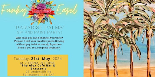 The Funky Easel Sip & Paint Party: Paradise Palms primary image