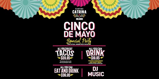 Imagem principal do evento Cinco de Mayo at Cantina Catrina Orlando