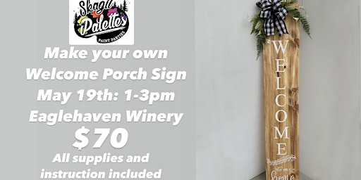 Primaire afbeelding van Make Your Own Porch Signs at Eagle Haven Winery