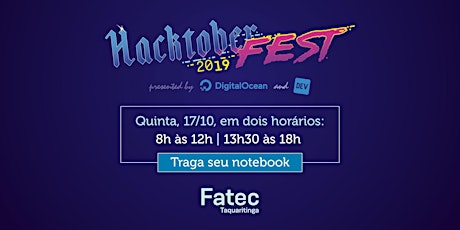 Imagem principal do evento Hacktoberfest 2019 - Fatec Taquaritinga - Tarde