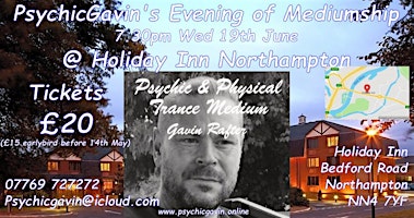 Psychic Mediumship Evening with PsychicGavin a night of clairvoyance and spirit messages primary image