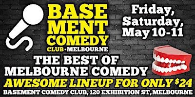 Imagen principal de Basement Comedy Club: Friday/Saturday, May 10/11, 8pm