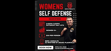 Primaire afbeelding van Women's Self Defense Class With Sean Byrne at Reps 2 Results