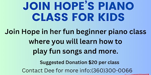 Primaire afbeelding van Hope's piano class