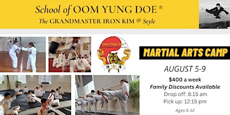 Kids Martial Arts Camp (Aug. 5-9)