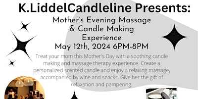 Image principale de A Mother's Evening Therapuetic Candle Making and Massage Experience