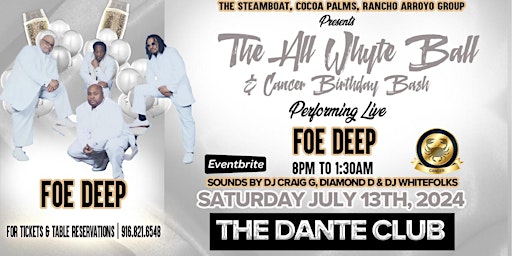 Primaire afbeelding van THE "ALL WHYTE BALL" & "CANCER BIRTHDAY PARTY BASH" @ THE DANTE CLUB